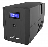 POWERTECH UPS Line Interactive PT-1298 με οθόνη, 2200VA, 1320W, 4x Schuko, 2x RJ45/RJ11, USB Type B PT-1298