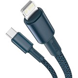 Baseus High Density Braided Cable Type-C to Lightning, PD, 20W, 1m (blue) (CATLGD-03) (BASCATLGD-03)