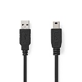 Nedis USB 2.0 Cable USB-A male - mini USB-B male 3m (CCGL60300BK30) (NEDCCGL60300BK30)