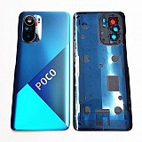 Xiaomi Poco F3 5G BatteryCover+Camera Lens Blue ORIGINAL