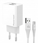 POWERTECH   PT-1324   USB-C, 2x USB, 12W,  PT-1324