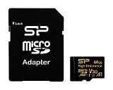 SILICON POWER   microSDHC High Endurance, 64GB, Class 10 UHS-I U3 A1 V30 SP064GBSTXDV3V1HSP