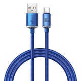 Baseus Crystal Shine Braided USB 2.0 Cable USB-C male - USB-A male  1.2m  (CAJY000403) (BASCAJY000403)