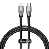 Baseus USB-C Cable For Lightning Glimmer Series, 20w, 1m Black (CADH000001) (BASCADH000001)