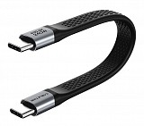 CABLETIME  USB-C CT-FU4-AG, flat, 240W, 40Gbps, 8K/60Hz, USB4, 0.15m,  CT-FU4-AG