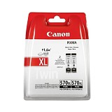 Canon  Inkjet PGI-570BKXL Black Twin Pack (0318C007AA) (CANPGI-570BKTP)