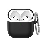 Θήκη Σιλικόνης AhaStyle WG163 Apple AirPods 4 Premium με Γάντζο Μαύρο