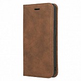 Apple iPhone 11 Pro Max Forever Leather Magnet Case Brown