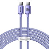 Baseus Crystal Shine cable USB-C to USB-C, 100W, 2m (purple) (CAJY000705) (BASCAJY000705)