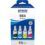 Epson 664 Γνήσιο Μελάνι Εκτυπωτή InkJet CMYK (C13T66464A) (EPST66464A)