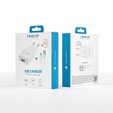 Forever TC-01 Usb 2A Wall Adapter Charger+Micro Usb Cable White