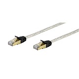 VIVANCO CAT6 UTP NETWORK ETHERNET CABLE RJ45 10m GOLD CONTACTS transparent