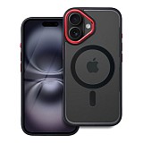 iS TPU MAG COLOR EDGE IPHONE 16 PLUS trans black red backcover