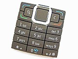 Nokia E90 - Keypad Latin f. Mocca + Red