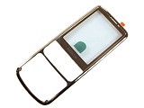 Nokia 6700 - Classic Front Housing + Screen Lens Glass Silver