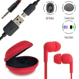 Stereo Hi-Fi Earphones Red+  + Usb to Micro 1018.571