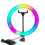 LED Ring light 33cm RGB 25W Black 1220.019