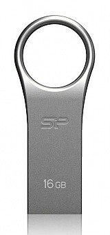 SILICON POWER USB Flash Drive Firma F80, 16GB, USB 2.0, ασημί SP016GBUF2F80V1S