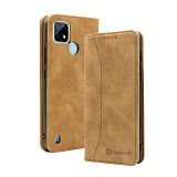 Bodycell Book Case Pu Leather Realme C21 Brown