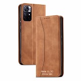 Bodycell Book Case Pu Leather Xiaomi Note 11T/Note 11s 5G/Poco M4 Pro 5G  Brown