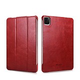 iCarer RID 718 IPAD Pro 12.9" 2020 Genuine Leather Case Red