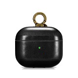 iCarer IAP 057 AirPods 3 Genuine Leather Case with Hook Black