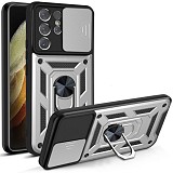 Bodycell Armor Slide Cover Case Samsung S22 Ultra Silver