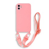 Bodycell Silicon Case με Λουρακι iPhone 12 Pink