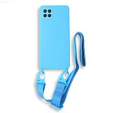 Bodycell Silicon Case με Λουρακι Samsung A22 5G Blue