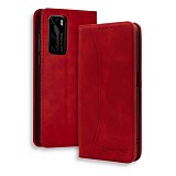 Bodycell Book Case Pu Leather Huawei P40  Red