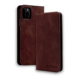 Bodycell Book Case Pu Leather iPhone 12 Pro Max Dark Brown