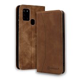 Bodycell Book Case Pu Leather Samsung A21S Brown