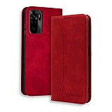 Bodycell Book Case Pu Leather Xiaomi Note 10/10s/Poco M5s Red