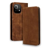 Bodycell Book Case Pu Leather Xiaomi Mi 11  Brown