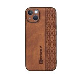 Bodycell Pattern Leather Backcover iPhone 13  Brown