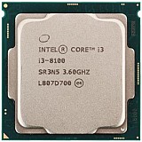 CPU INTEL i3-8100 3.60Ghz 4C 6MB LGA1151