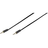 VIVANCO AUDIO CONNECTION FLAT CABLE 3.5mm JACK to 3.5mm JACK 0.3m