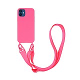 VIVANCO NECKLACE COVER IPHONE 12 / 12 PRO pink backcover