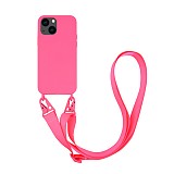 VIVANCO NECKLACE COVER IPHONE 13 MINI pink backcover