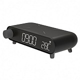 Ksix Qi ALARM CLOCK RETRO WIRELESS CHARGER 10W black