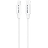 BLUE POWER TYPE C TO TYPE C DATA CABLE 1m 5A white