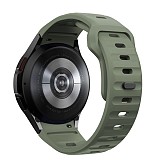 TECH-PROTECT REPLACMENT BAND SILICONE LINE FOR SAMSUNG WATCH 4 / 5 / 5 PRO / 6 / 7 / FE olive