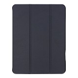 APPLE iPad Air 4 2020 10.9" - Triple Folding Leather Case with TPU Pen Slot Black