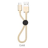 HOCO - DATA CABLE microUSB 25cm GOLD