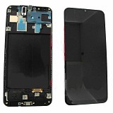 SAMSUNG A305F Galaxy A30 - LCD - Complete front + Touch Black Original Service Pack