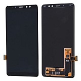 SAMSUNG A730F Galaxy A8 Plus (2018) - LCD - Complete front + Touch Black Original Service Pack