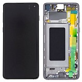 SAMSUNG G973F Galaxy S10 - LCD + Touch Prism Black Original Service Pack