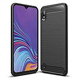 SAMSUNG Galaxy A10 - ΘΗΚΗ ΣΙΛΙΚΟΝΗΣ CARBON ΜΑΥΡΗ