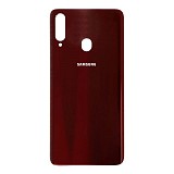 SAMSUNG A207F Galaxy A20s - Battery cover + Adhesive Red Original