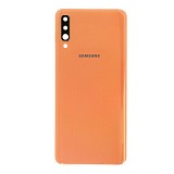 SAMSUNG A705F Galaxy A70 - Battery cover + Adhesive + Camera Lens Orange Original